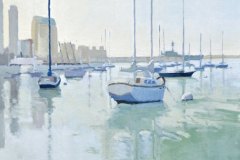 Moored Boats on San Diego Bay Moored Boats on San Diego Bay