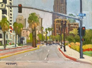 Looking Up Market St. From Pacific Highway